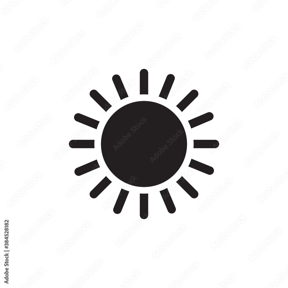 Sun flat icon design vector