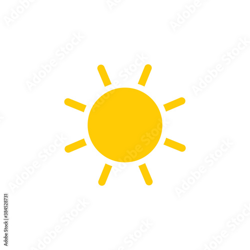 Sun flat icon design vector