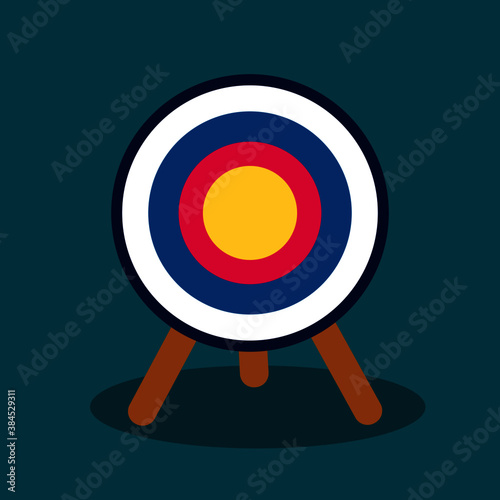 target symbol isolate on a blue background. vector illustration eps