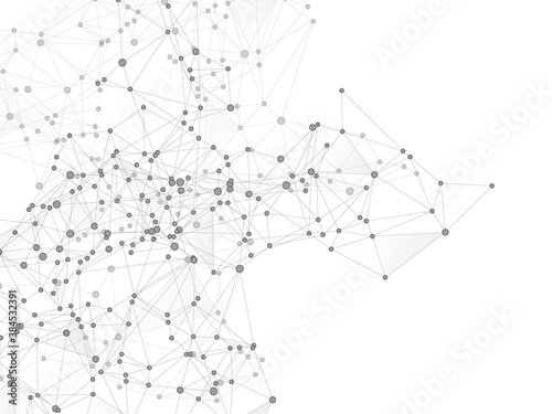 Block chain global network technology concept.