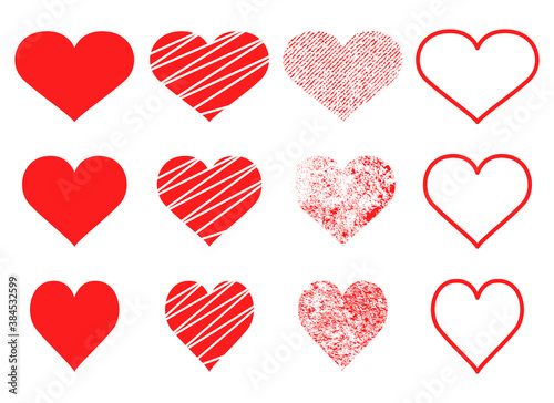 Heart shape vector design illustration isolated on white background