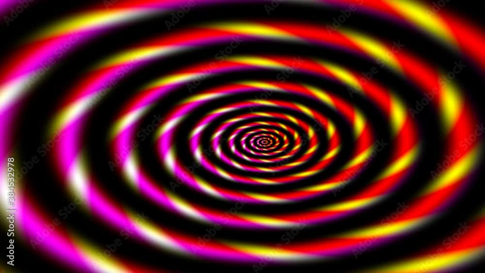 Rings of Red Yellow Concentric Circles Wobbling Rings of Red Yellow Concentric Circles Wobbling