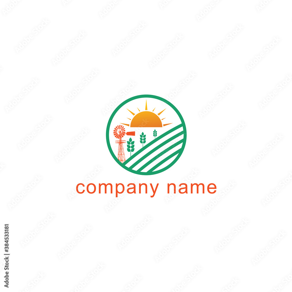 farming logo design template farming logo design template