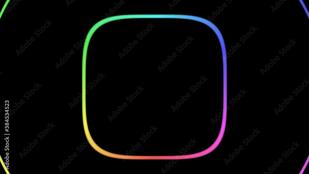Ring of Rounded Square Button Collapse Fine Line Bright Widget Ring of Rounded Square Button Collapse Fine Line Bright Widget