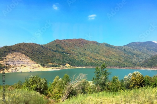 view of the lake and mountains turkey