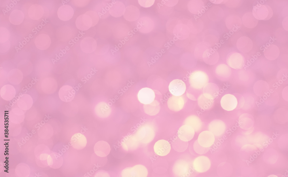 Abstract bokeh pastel background. Bokeh light, shimmering blur spot lights on multicolored abstract background