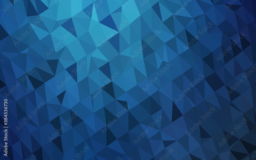 Dark BLUE vector abstract mosaic pattern.