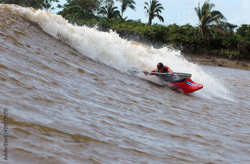 kayaking on the river