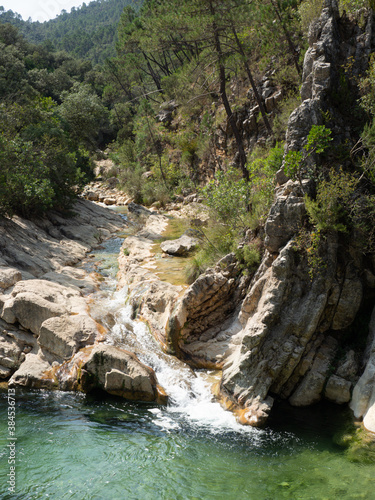 Views of routes for hickers of the Borosa river in the Cazorla Natural Park Jaen, Spain