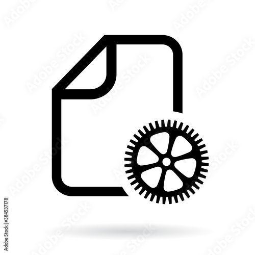 Settings configuration file vector icon