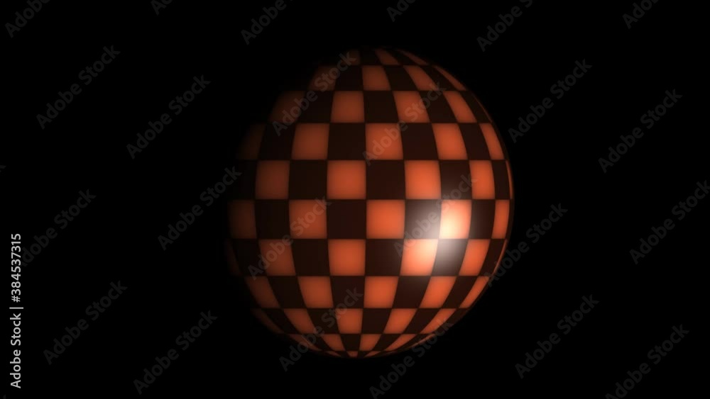 Wood Effect Spinning Chess Checkerboard Sphere Render Wood Effect Spinning Chess Checkerboard Sphere Render