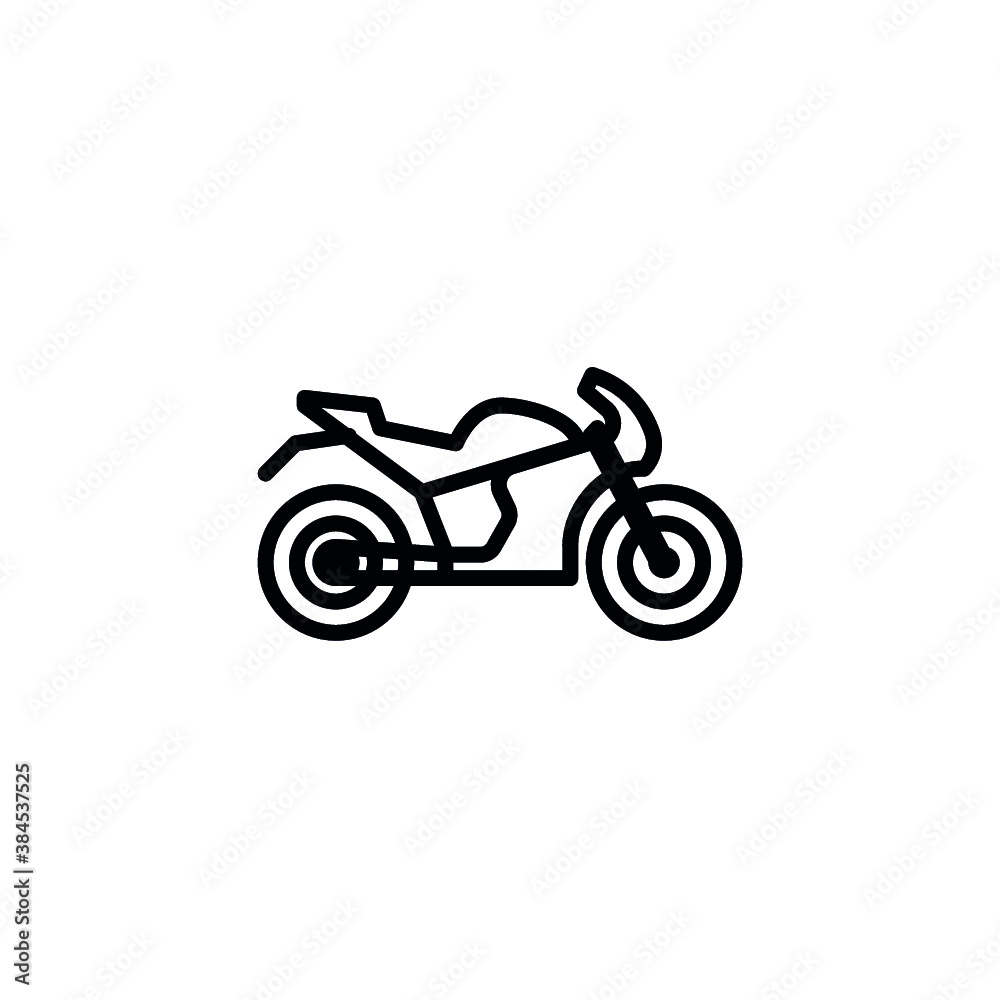 motorcycle icon. line style icon vector illustration. vehicle icon stock motorcycle icon. line style icon vector illustration. vehicle icon stock