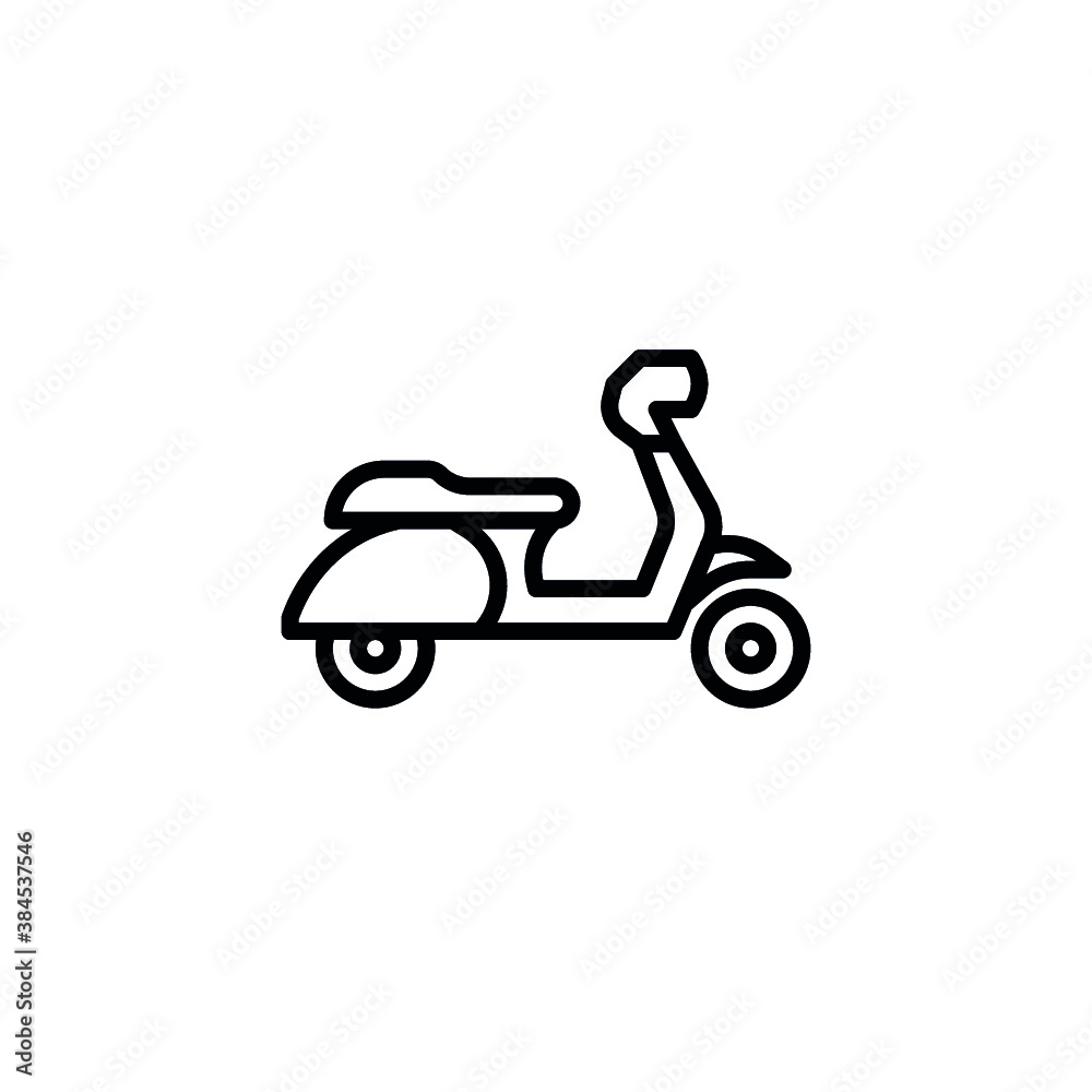 scooter icon with line or outline style. vehicle or transport icon stock scooter icon with line or outline style. vehicle or transport icon stock