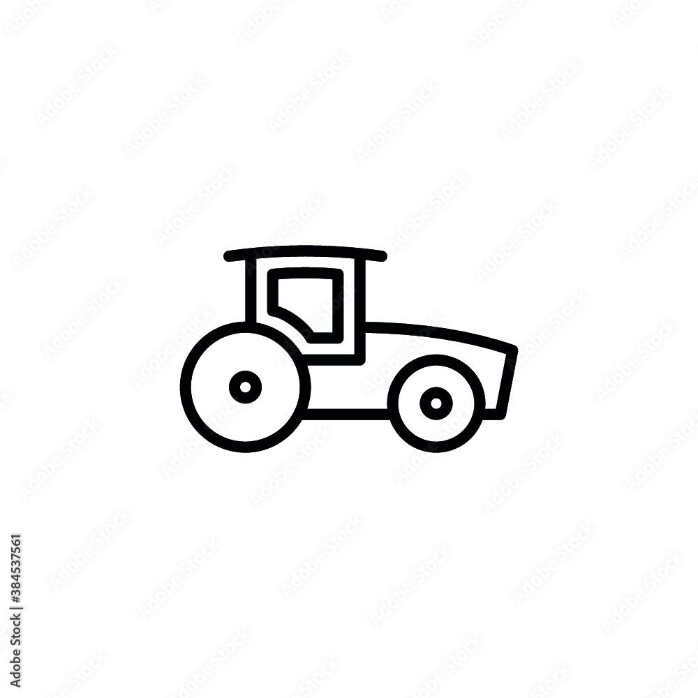 tractor icon with line or outline style. vehicle or transport icon stock tractor icon with line or outline style. vehicle or transport icon stock