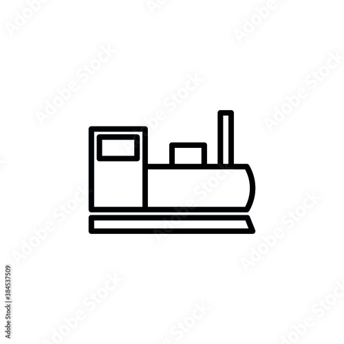 locomotive icon. line style icon vector illustration. vehicle icon stock