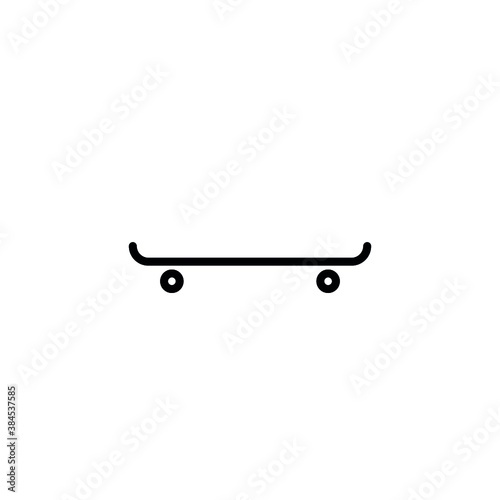skateboard icon with line or outline style. vehicle or transport icon stock