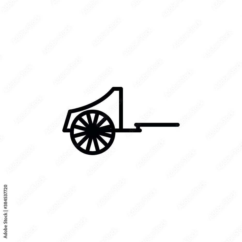 Obraz premium chariot icon in line style icon stock of transportation vehicles. coloring picture for children game.