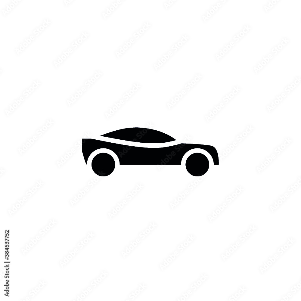car icon solid. vehicle and transportation icon stock. vector illustration