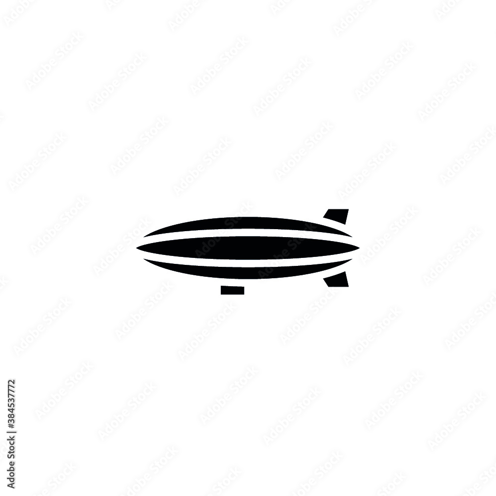 Blimp Icon Vector Isolated On White Background Blimp Icon Vector Isolated On White Background