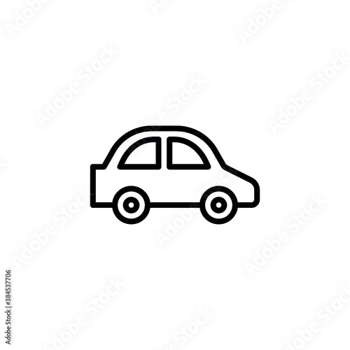 car icon in line style icon stock of transportation vehicles. coloring picture for children game.