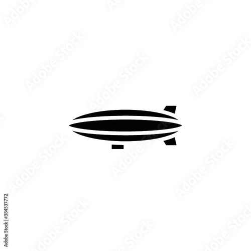 Blimp Icon Vector Isolated On White Background