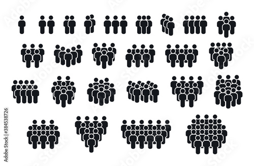 Big set of people icons. Group people. Crowd symbol. Person vector icons. Community signs.