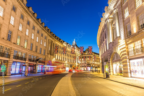 Regent Street in London at night © Wieslaw