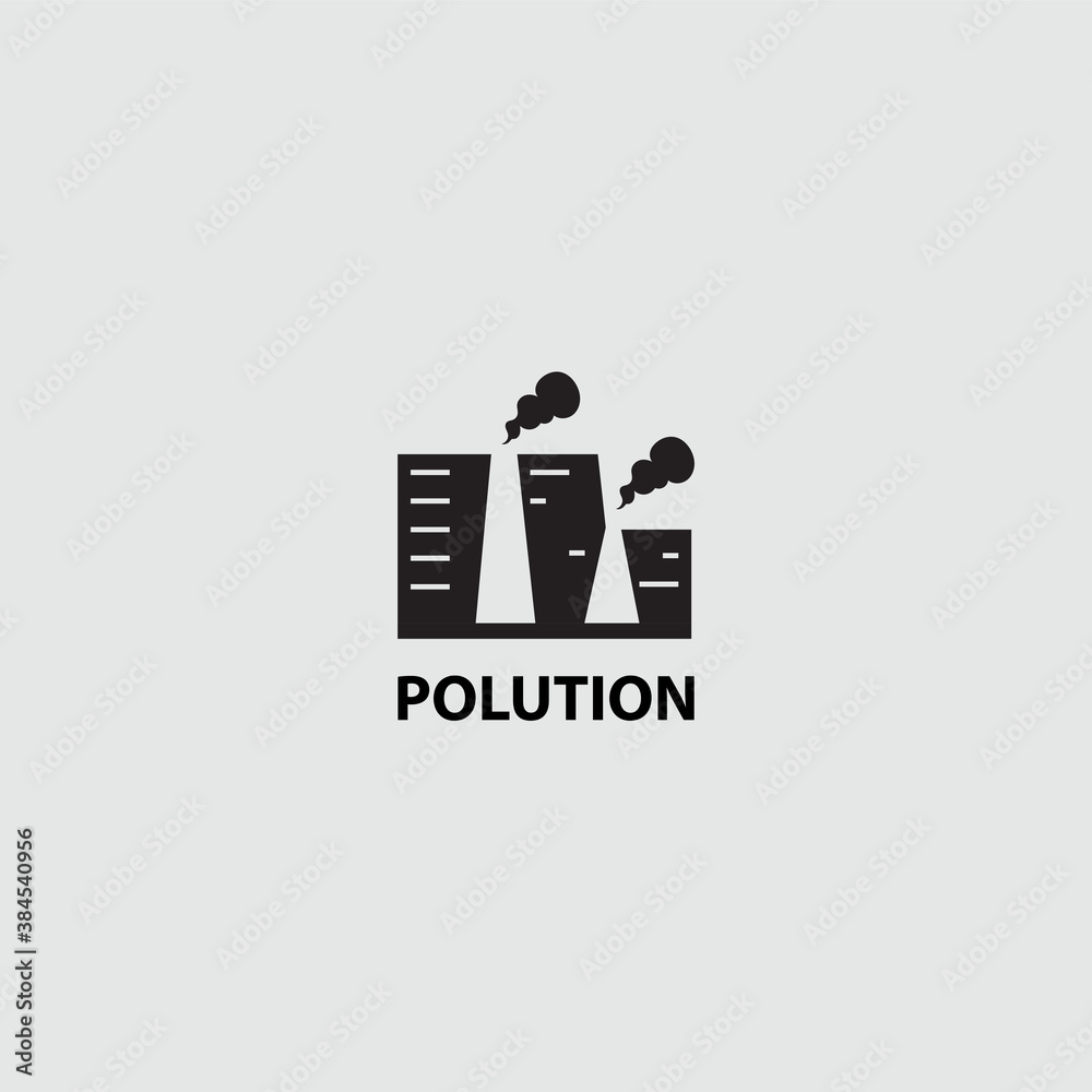 pollution logo design in city