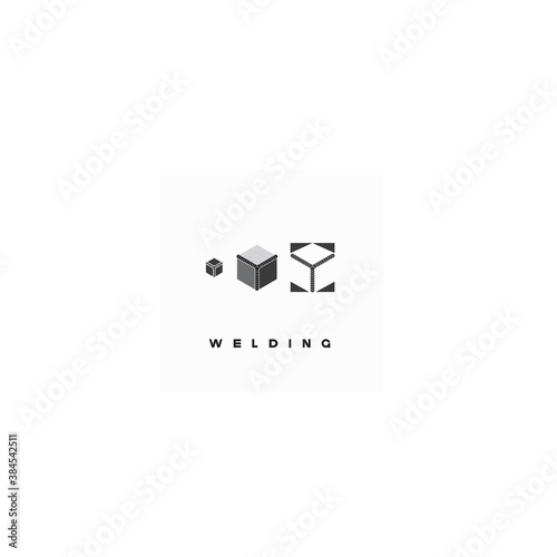 
illustration consisting of an image of a welded structure in the form of a symbol or logo
