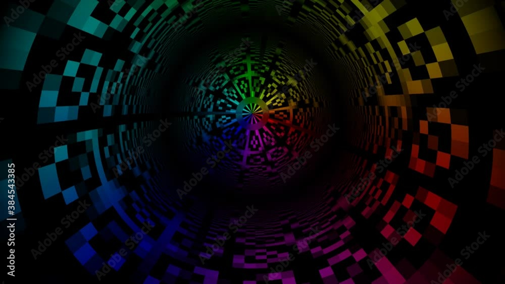 Digital Tunnel Test of Colored Columns Digital Tunnel Test of Colored Columns