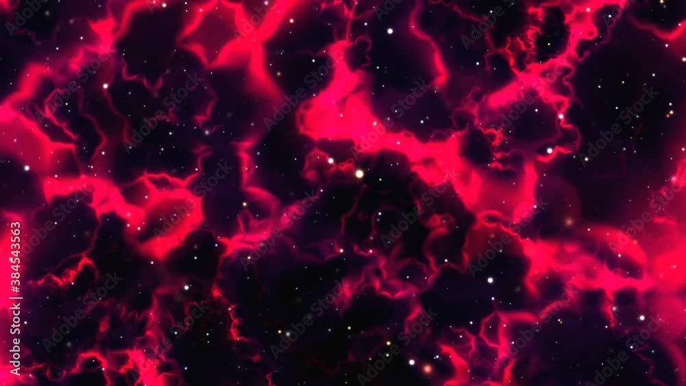 Burning Hot Red Deep Space Star Network Clouds Burning Hot Red Deep Space Star Network Clouds