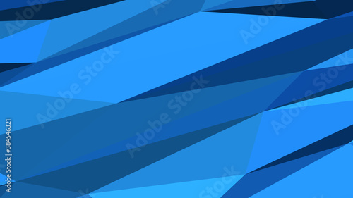 Dodger blue abstract background. Geometric vector illustration. Colorful 3D wallpaper.