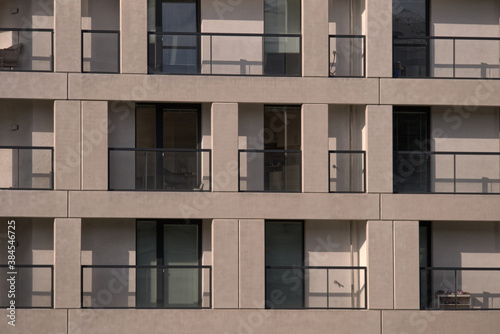 Photography new residential buildings on the Danube Island in Vienna