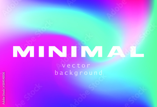 Trendy texture with polarization effect and colorful neon holographic stains. Abstract psychedelic background.
