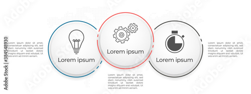 Infographic circle template 3 options