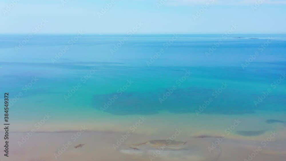 Sunny empty beach in Normandy France Sunny empty beach in Normandy France