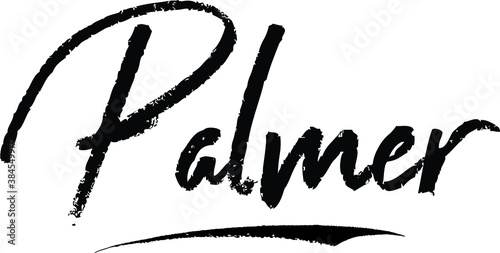 Palmer Female name Modern Brush Calligraphy on White Background