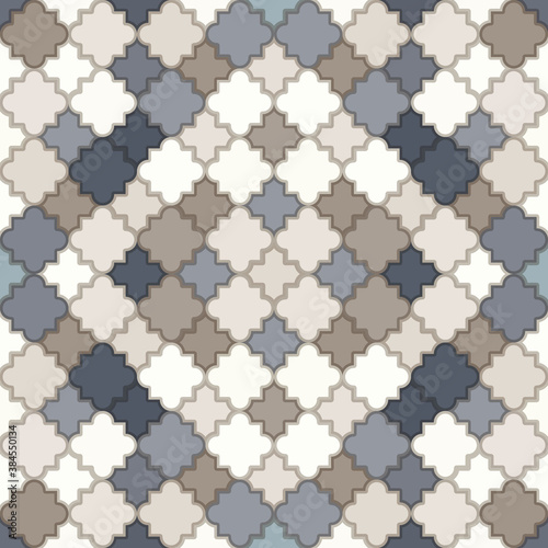 Arabic geometry, Tangled Moroccan Pattern, seamless vector background.