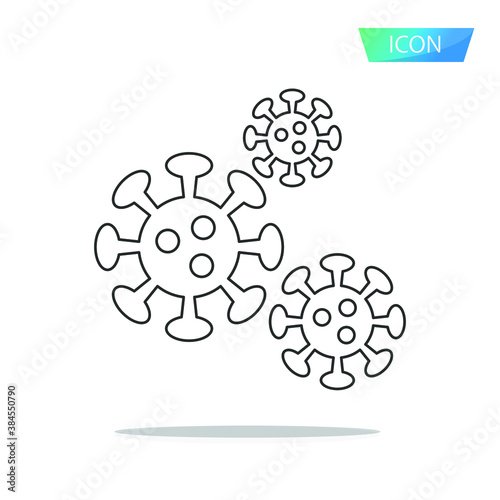 virus icon vector isolated on white background.