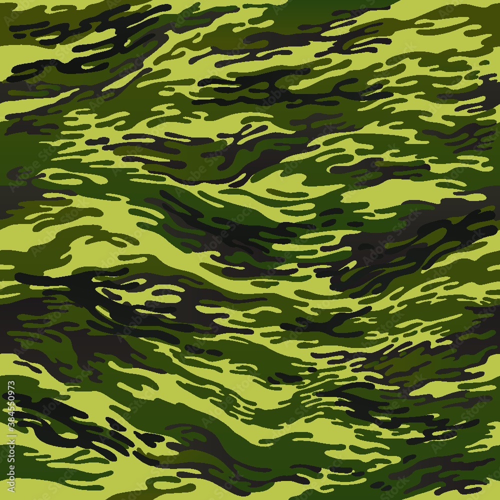 Green camouflage seamless fashion pattern fabric textures, vector illustration. Design for web and mobile app.