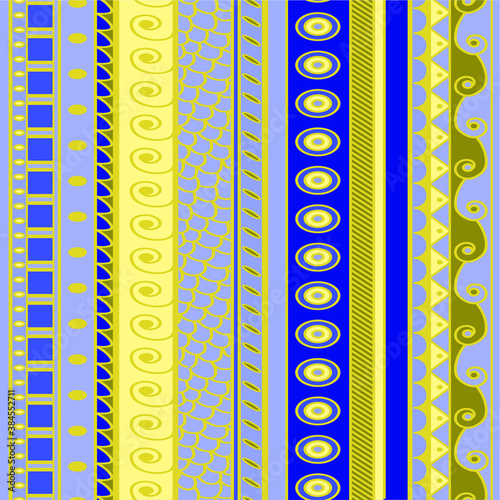 seamless striped pattern in greek style in bright colors