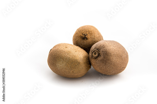 Ripe kiwi fruit isolated on white background