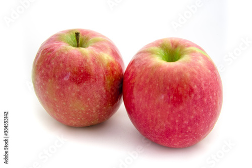 Red apples isolated on white background