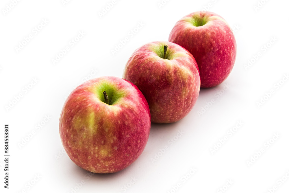Red apples isolated on white background Red apples isolated on white background