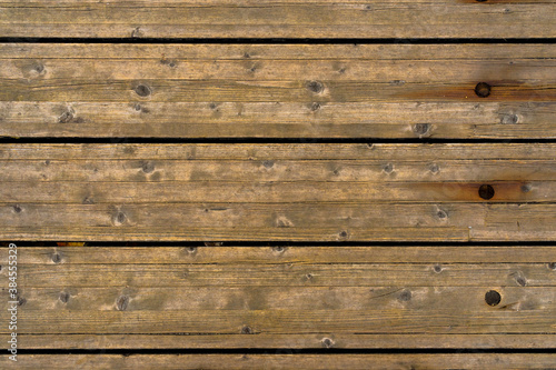 Horizontal wooden boards. Grunge texture background