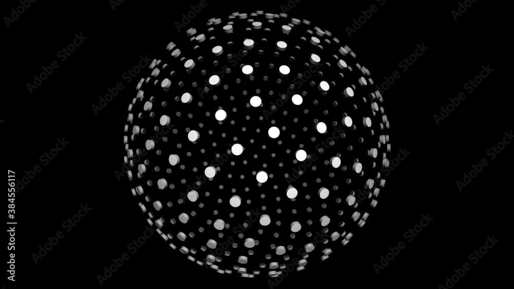 Sphere of Blobs Dots With Some Circles Disappearing Reducing Mask Sphere of Blobs Dots With Some Circles Disappearing Reducing Mask