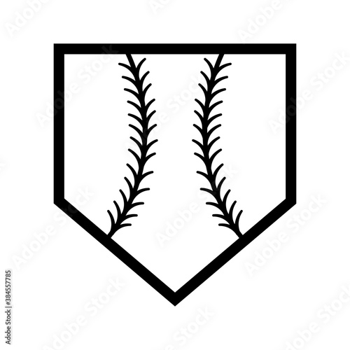 Home Plate silhouette .Home Base Baseball .