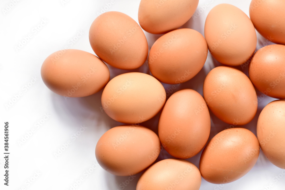 eggs on a white background, Lots of eggs isolated on white eggs on a white background, Lots of eggs isolated on white