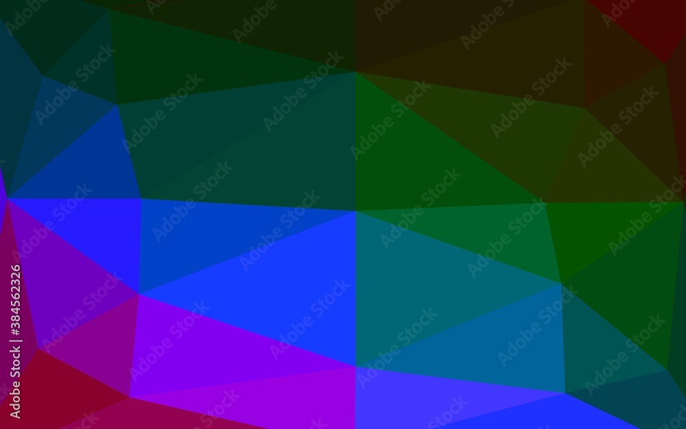 Obraz premium Dark Multicolor, Rainbow vector triangle mosaic texture.