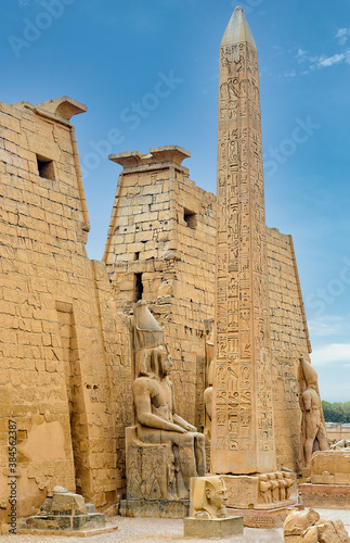 The Luxor Temple (built 1400 BC) as seen from Mostafa Kamel Road in Luxor